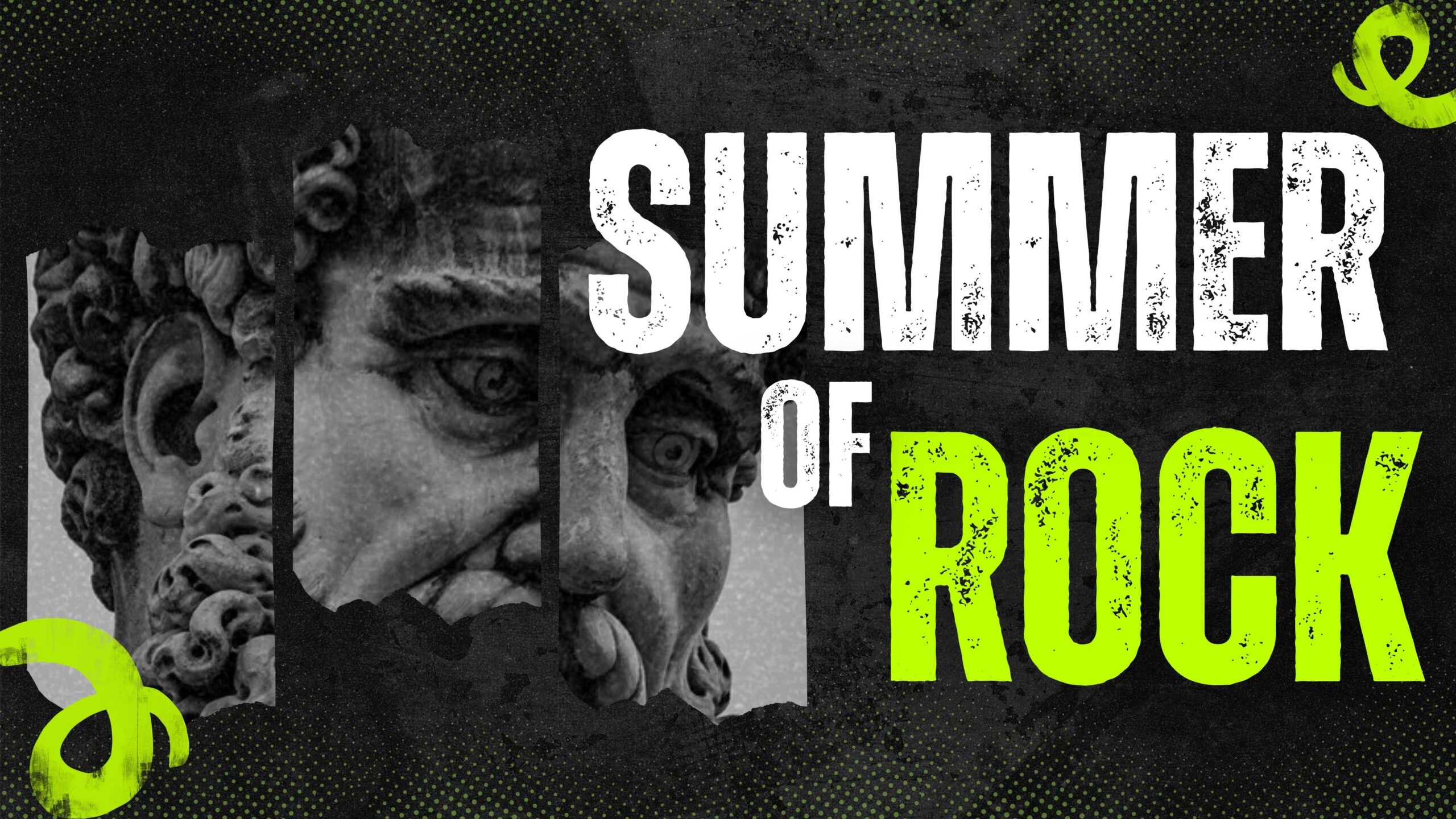 Yellow Black Grunge Rock Music Presentation (3192 x 1008 px) (3840 x 2160 px)